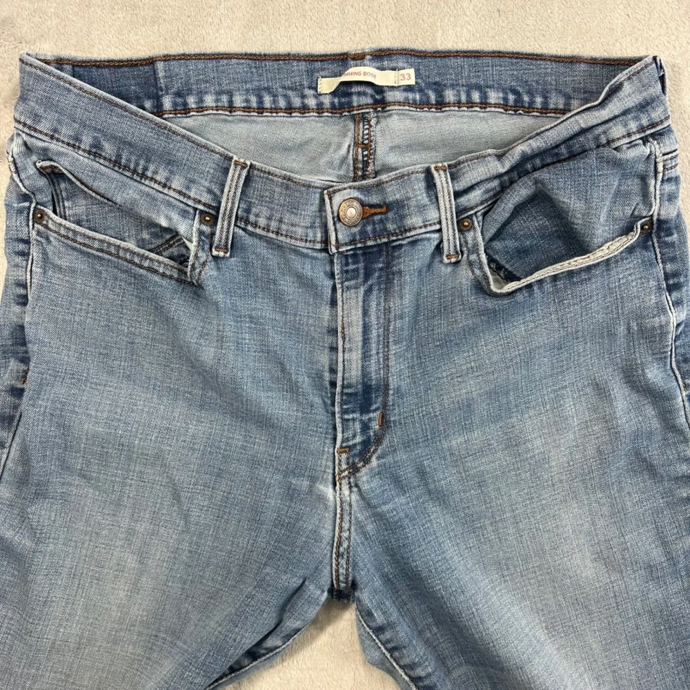 LEVI'S Slimming Bootcut Jeans Womens 33x32 Light Wash Cotton Blend‎ Stretch 2016